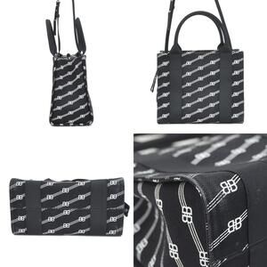 Balenciaga Bag Canvas Silver Trade XS Shoulder White Black Handbag
